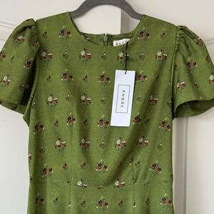 RHODE Olive Floral Patterned Dress
